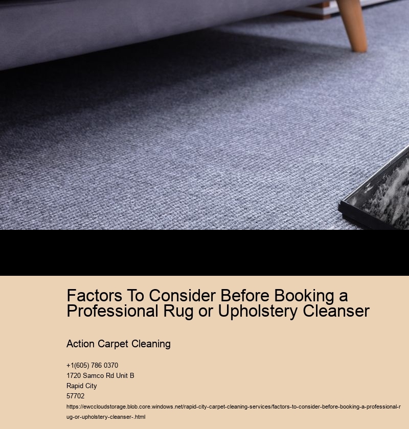 Factors To Consider Before Booking a Professional Rug or Upholstery Cleanser  