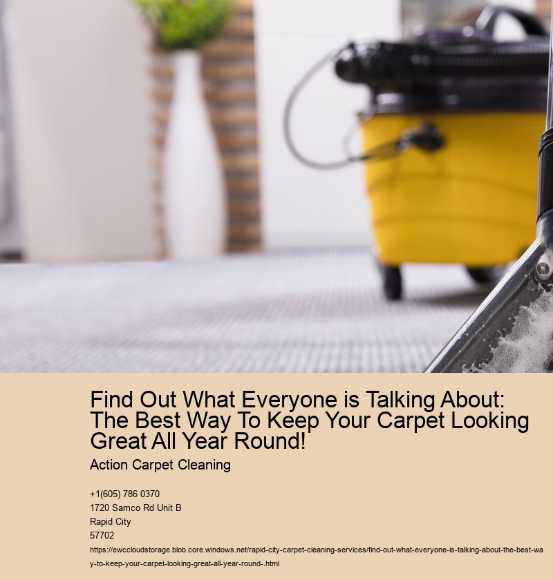 Find Out What Everyone is Talking About: The Best Way To Keep Your Carpet Looking Great All Year Round!  