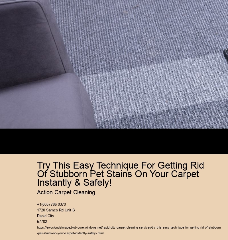 Try This Easy Technique For Getting Rid Of Stubborn Pet Stains On Your Carpet Instantly & Safely!  